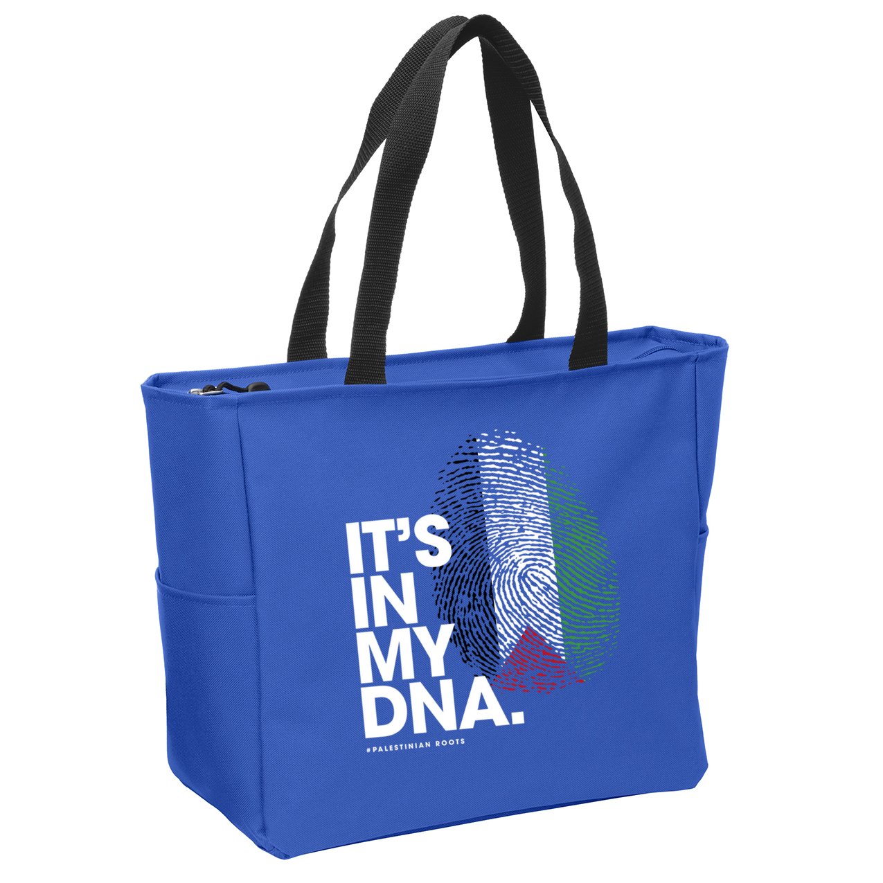 ItS In My Dna Palestine Flag Cool Gift Palestinian Roots Gift Zip Tote Bag
