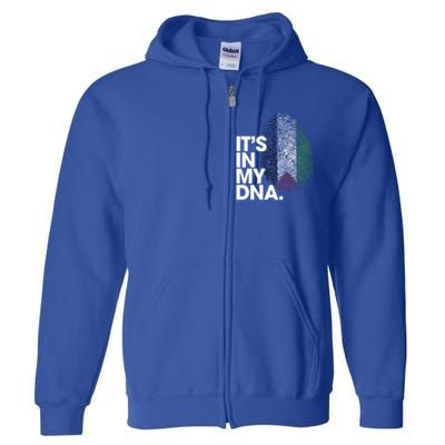 ItS In My Dna Palestine Flag Cool Gift Palestinian Roots Gift Full Zip Hoodie