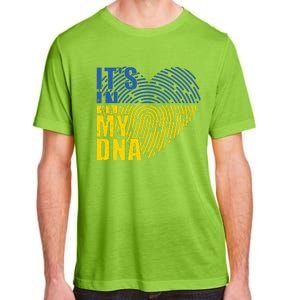 Its In My DNA Urkraine Flag Finger Print Adult ChromaSoft Performance T-Shirt