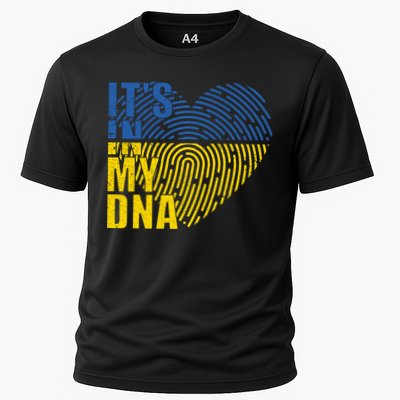 Its In My DNA Urkraine Flag Finger Print Performance Shirt