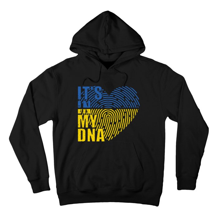 Its In My DNA Urkraine Flag Finger Print Hoodie