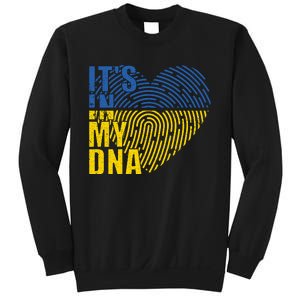 Its In My DNA Urkraine Flag Finger Print Sweatshirt