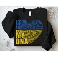 Its In My DNA Urkraine Flag Finger Print Sweatshirt