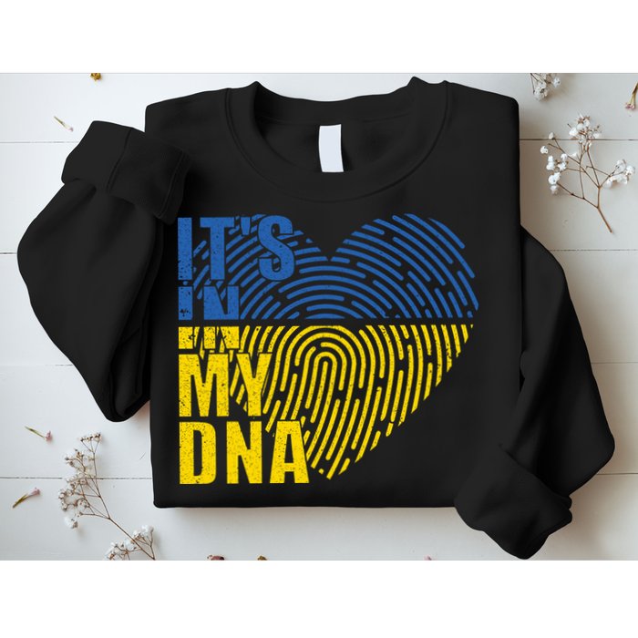 Its In My DNA Urkraine Flag Finger Print Sweatshirt