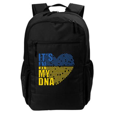 Its In My DNA Urkraine Flag Finger Print Daily Commute Backpack
