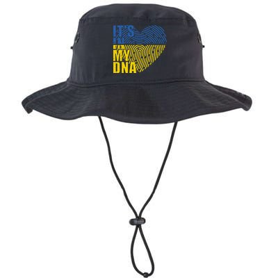 Its In My DNA Urkraine Flag Finger Print Bucket Hat