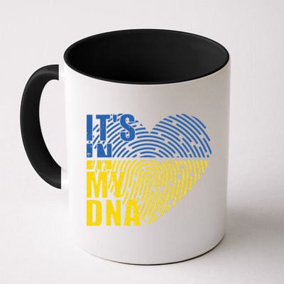 Its In My DNA Urkraine Flag Finger Print Mug