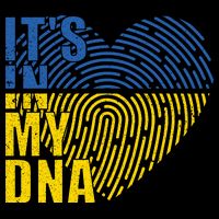 Its In My DNA Urkraine Flag Finger Print 16 in Basic Backpack