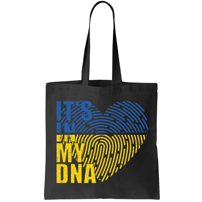 Its In My DNA Urkraine Flag Finger Print Bag