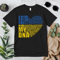 Its In My DNA Urkraine Flag Finger Print Premium T-Shirt