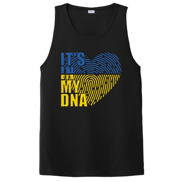 Its In My DNA Urkraine Flag Finger Print PosiCharge Competitor Tank