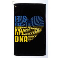 Its In My DNA Urkraine Flag Finger Print Golf Towel