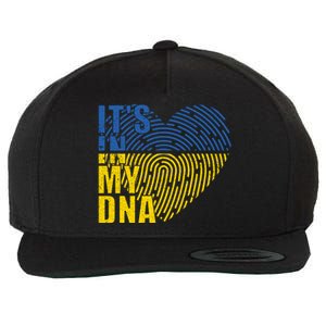 Its In My DNA Urkraine Flag Finger Print Wool Snapback Cap