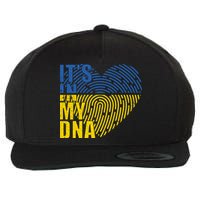 Its In My DNA Urkraine Flag Finger Print Wool Snapback Cap