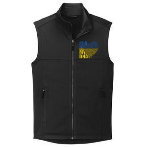 Its In My DNA Urkraine Flag Finger Print Collective Smooth Fleece Vest