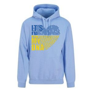 Its In My DNA Urkraine Flag Finger Print Unisex Surf Hoodie