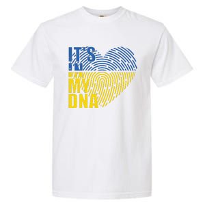 Its In My DNA Urkraine Flag Finger Print Garment-Dyed Heavyweight T-Shirt