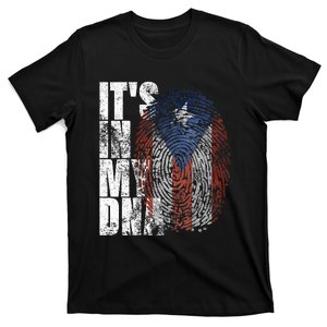 ItS In My Dna Puerto Rican Gifts Hispanic Puerto Rico Flag T-Shirt