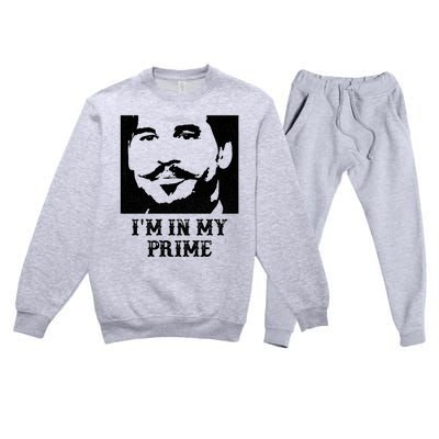 Im In My Prime Westerns Movies Premium Crewneck Sweatsuit Set