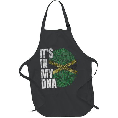 It's In My Dna Jamaican Flag Jamaica Boy Girl Gift Full-Length Apron With Pockets