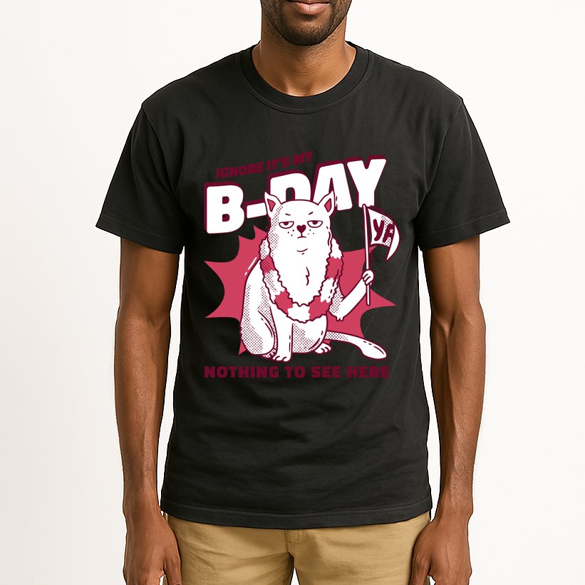 Ignore It's My Birthday Nothing To See Here Cat Tall T-Shirt