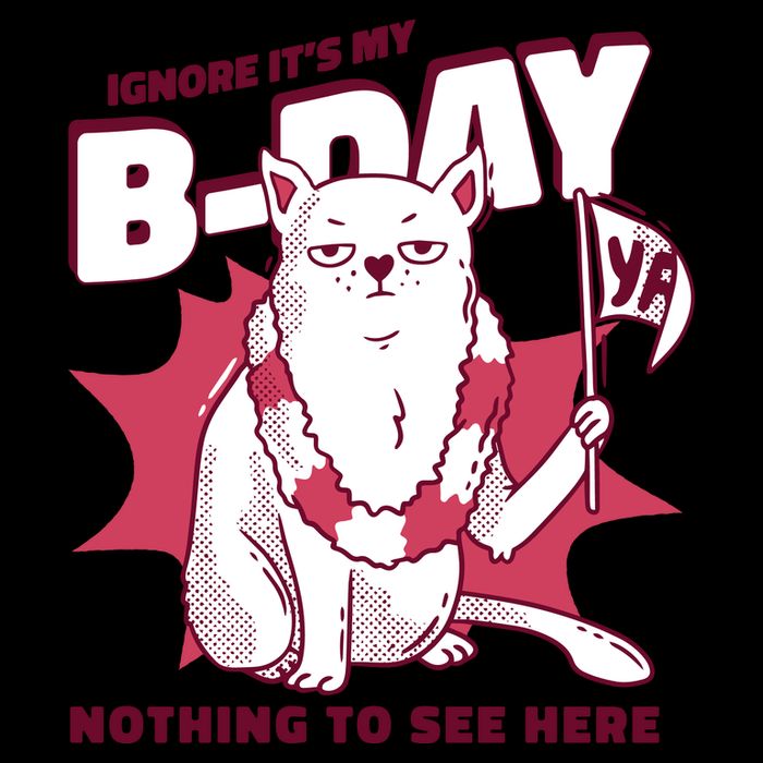Ignore It's My Birthday Nothing To See Here Cat Youth Performance Sprint T-Shirt