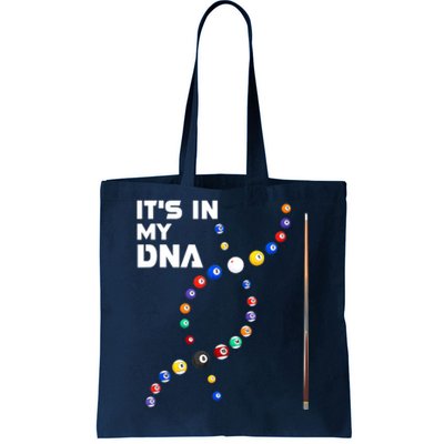 Its In My Dna Pool Billiard Cues Sticks Gift Tote Bag