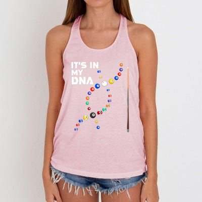 Its In My Dna Pool Billiard Cues Sticks Gift Women's Knotted Racerback Tank