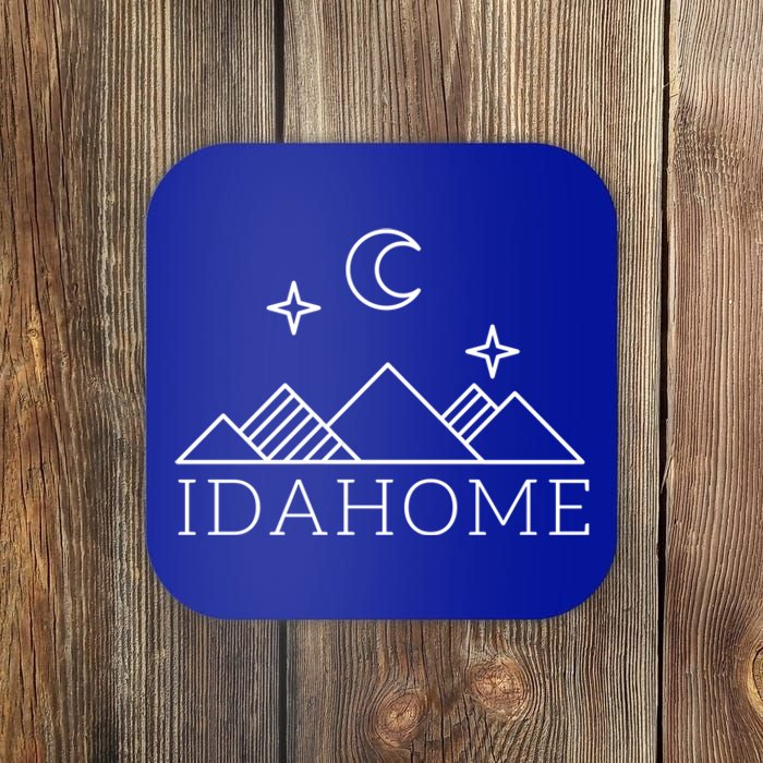 Idahome Idaho Mountain Vibes Moon Outdoor Camp Gift Coaster