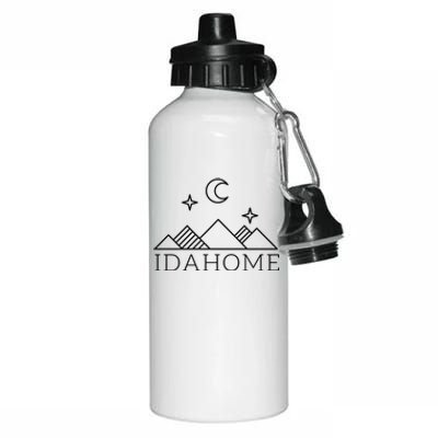 Idahome Idaho Mountain Vibes Moon Outdoor Camp Gift Aluminum Water Bottle