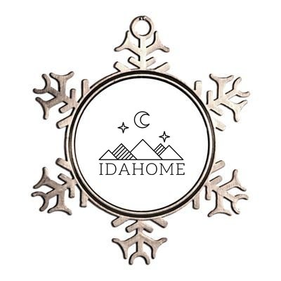 Idahome Idaho Mountain Vibes Moon Outdoor Camp Gift Metallic Star Ornament