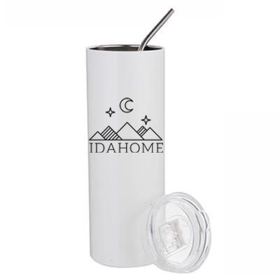 Idahome Idaho Mountain Vibes Moon Outdoor Camp Gift Stainless Steel Tumbler