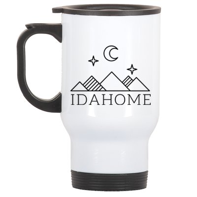 Idahome Idaho Mountain Vibes Moon Outdoor Camp Gift Stainless Steel Travel Mug