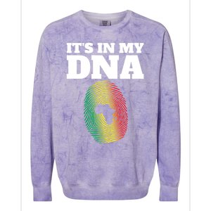 It's In My Dna Africa Black History Juneteenth Fingerprint Great Gift Colorblast Crewneck Sweatshirt