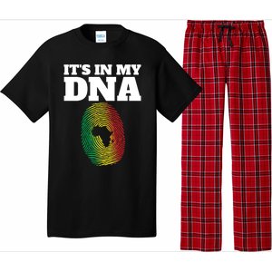 It's In My Dna Africa Black History Juneteenth Fingerprint Great Gift Pajama Set