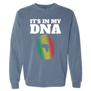 It's In My Dna Africa Black History Juneteenth Fingerprint Great Gift Garment-Dyed Sweatshirt