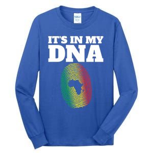 It's In My Dna Africa Black History Juneteenth Fingerprint Great Gift Tall Long Sleeve T-Shirt