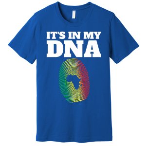 It's In My Dna Africa Black History Juneteenth Fingerprint Great Gift Premium T-Shirt