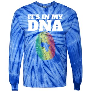 It's In My Dna Africa Black History Juneteenth Fingerprint Great Gift Tie-Dye Long Sleeve Shirt