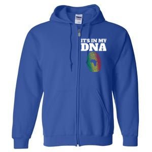 It's In My Dna Africa Black History Juneteenth Fingerprint Great Gift Full Zip Hoodie