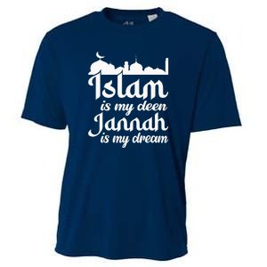 Islam Is My Deen Jannah Is My Dream Ramadan Muslim Cooling Performance Crew T-Shirt