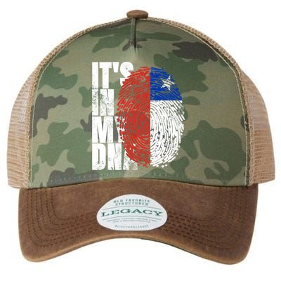 It's In My DNA Chilean Hispanic Gift Chileno Cool Chile Flag Legacy Tie Dye Trucker Hat