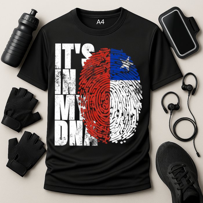 It's In My DNA Chilean Hispanic Gift Chileno Cool Chile Flag Cooling Performance Crew T-Shirt