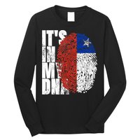 It's In My DNA Chilean Hispanic Gift Chileno Cool Chile Flag Long Sleeve Shirt