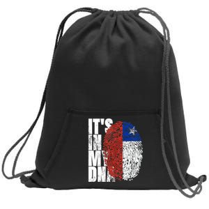 It's In My DNA Chilean Hispanic Gift Chileno Cool Chile Flag Sweatshirt Cinch Pack Bag