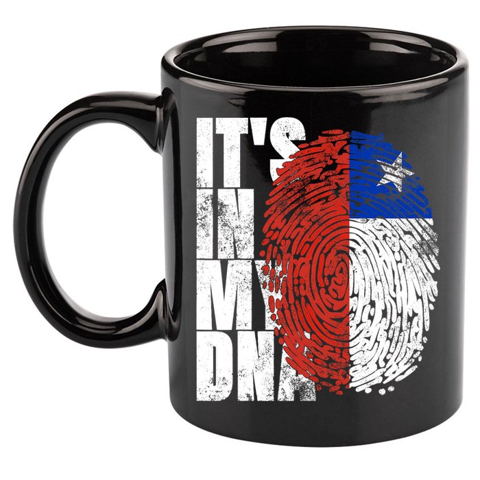 It's In My DNA Chilean Hispanic Gift Chileno Cool Chile Flag 11oz C Handle Ceramic Mug