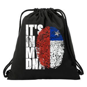 It's In My DNA Chilean Hispanic Gift Chileno Cool Chile Flag Drawstring Bag