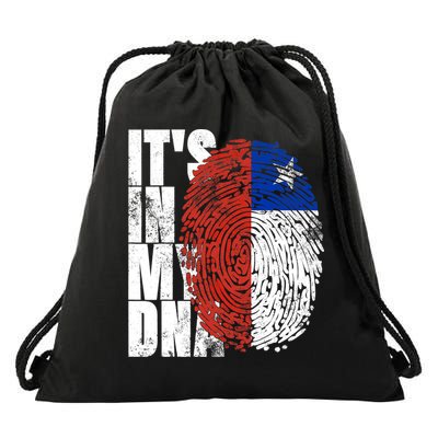 It's In My DNA Chilean Hispanic Gift Chileno Cool Chile Flag Drawstring Bag