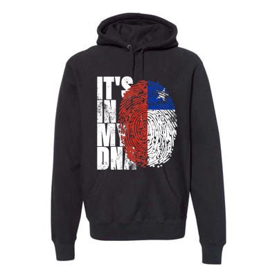 It's In My DNA Chilean Hispanic Gift Chileno Cool Chile Flag Premium Hoodie