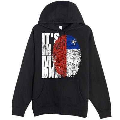 It's In My DNA Chilean Hispanic Gift Chileno Cool Chile Flag Premium Pullover Hoodie